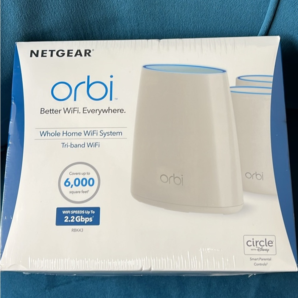 Netgear Orbi WiFi System with Blue Accents